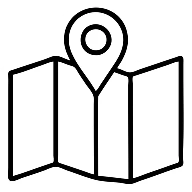 Map with location pin sticker