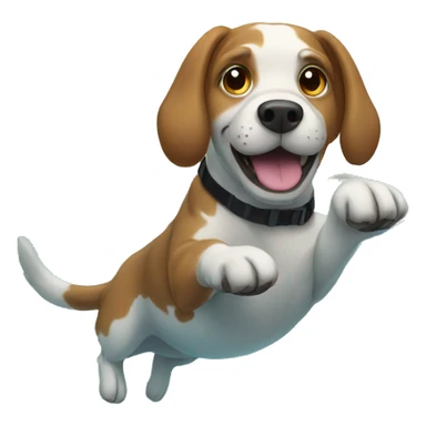 dog swimming  sticker