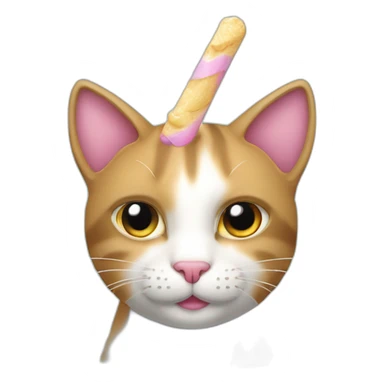 gato com chifre de unicórnio sticker