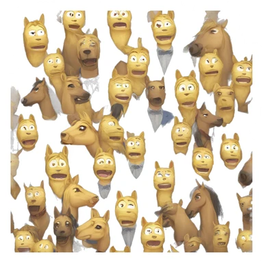 Bojack horseman with Rick sticker