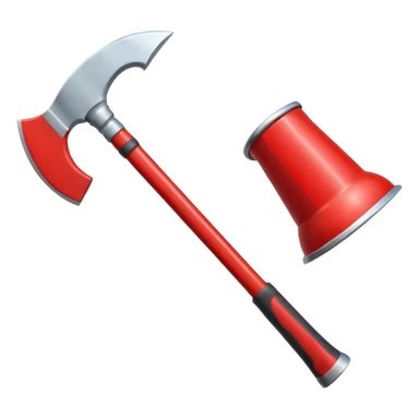 A Firefighter red Axe  sticker