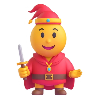 Create a realistic emoji character named Master Hunt. The background should be transparent , for positive work culture. sticker