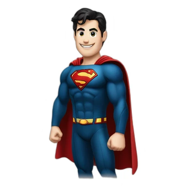 superman giving a thumbs up wearing his black suit from justice league sticker