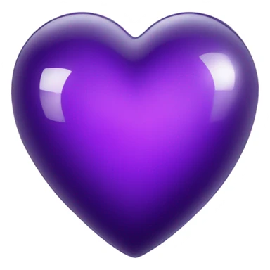 Shiny glass dark purple heart  sticker