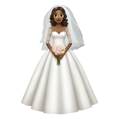 Wedding dress with sleeves sticker