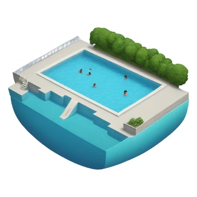 Giant swimming pool sticker