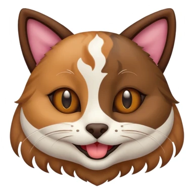cat dog hybrid, symmetrical, playful expression sticker