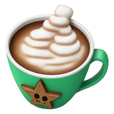 hot coco in Christmas cup sticker