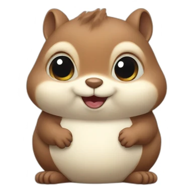 Cute little chubby Squirrel sticker