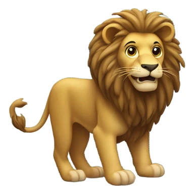 Lion going off a cliff sticker