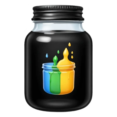 Paint Color Jar black sticker