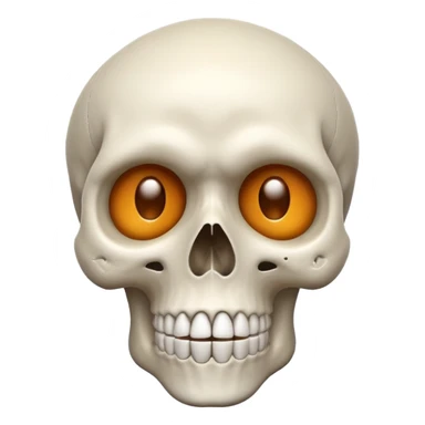 Skull emoji combined with shocked face sticker