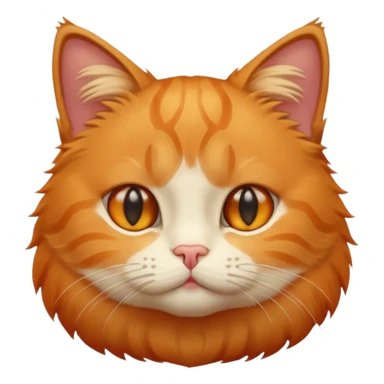 Round cat, neutral expression sticker