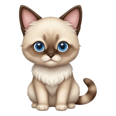 full body of baby Slamese cat  sticker