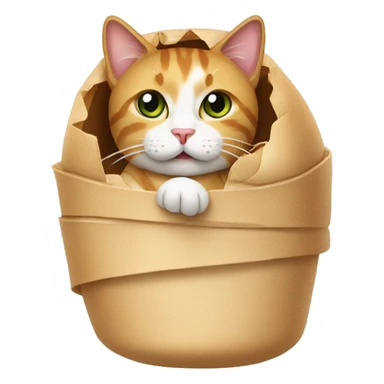 Cat wrapped in shawarma sticker