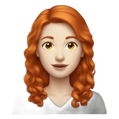 Redhead woman pale skin sticker