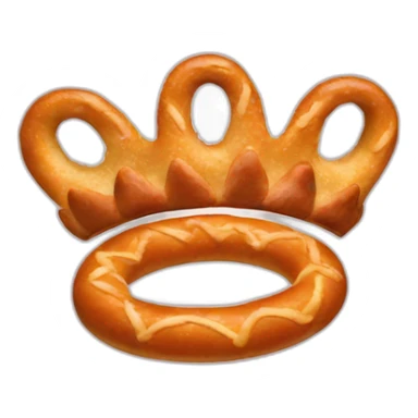 Pretzel as a crown sticker