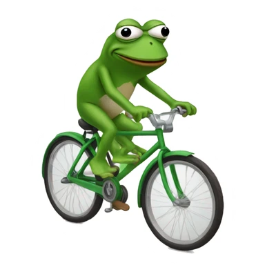 Pepe frog riding a bike sticker