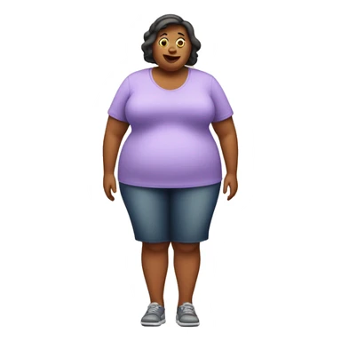 obese woman sticker
