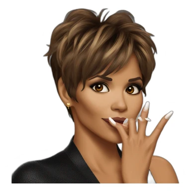 Halle berry seductive blowing kiss sticker