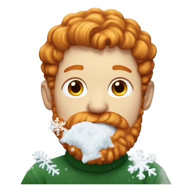 ginger haired guy eating snow sticker