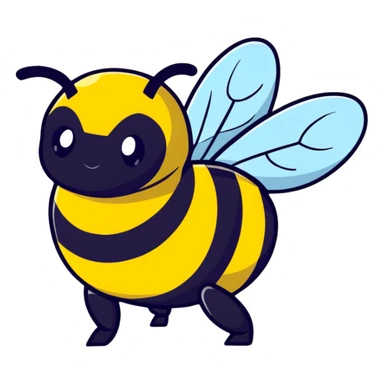 cartoon bumblebee sticker