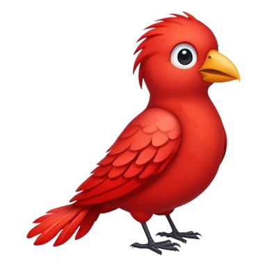 bird in red  sticker