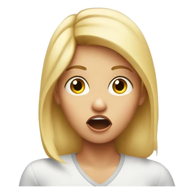 Shocked blonde girl sticker