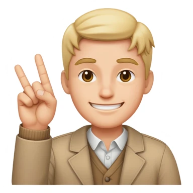 smirk with middle fingers sticker