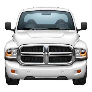 White dodge pickup truck sticker