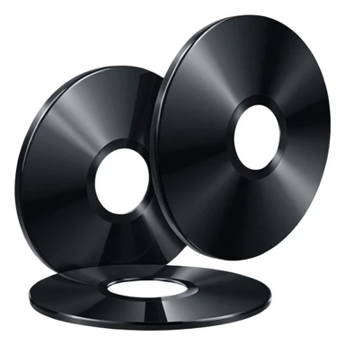 two black computer disk sticker