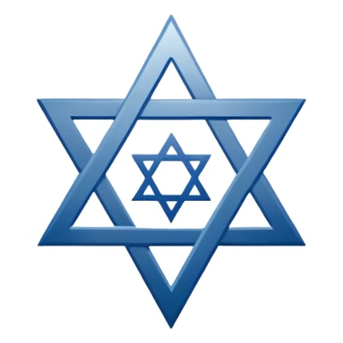 Jewish star on white sticker