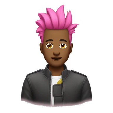 Man with a pink mohawk sticker