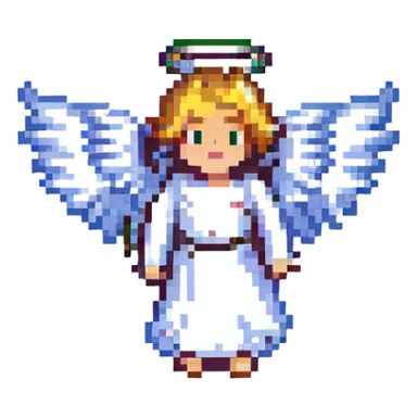 angel with wings and halo sticker