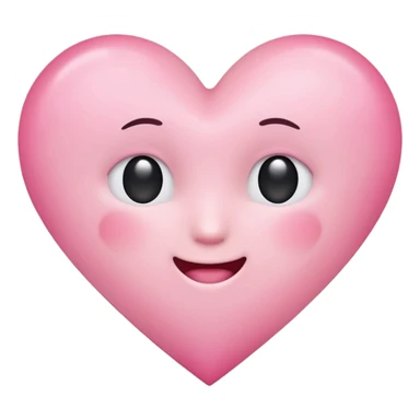 light pink heart with a soft gradient emoji style sticker