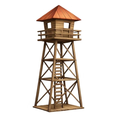 Lookout tower with a big smile sticker