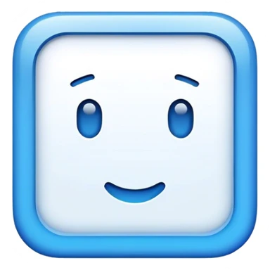 blue outline square sticker