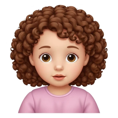 baby curly hair sticker