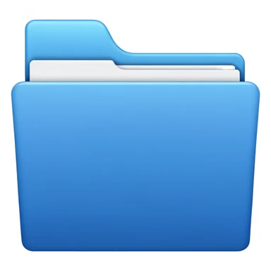 a blue file with blank name label on it sticker