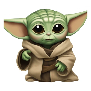 Baby Yoda in The Mandalorian sticker