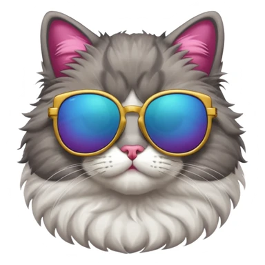 Cat with sunglasses sticker