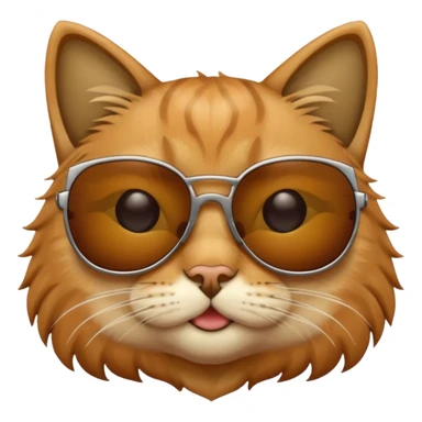 Cat wearing sunglasses sticker
