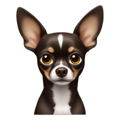 Dark brown chihuahua  sticker