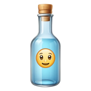 An empty bottle labeled 0 ml. sticker