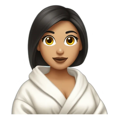 Kim k in a bathrobe sticker
