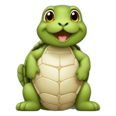 Tortue sur lapin sticker