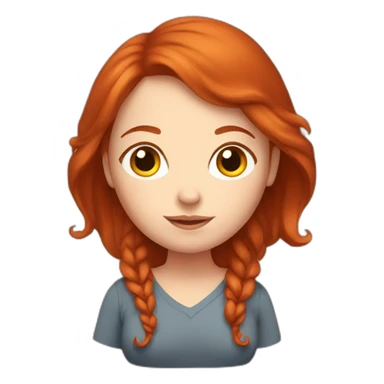 redhead pregnant girl sticker