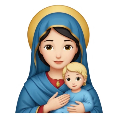 Image of the Mother of God in a frame sticker