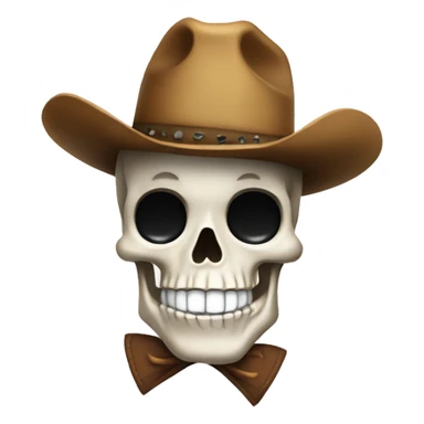 Dancing skeleton with a cowboy hat sticker