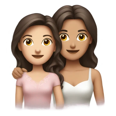 Attractive brunette Married couple and their two brunette kids  sticker
